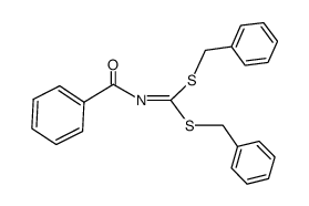 benzoyl-dithiocarbonimidic acid dibenzyl ester Structure