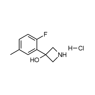 3-(2-氟-5-甲基苯基)氮杂环丁烷-3-醇盐酸盐结构式