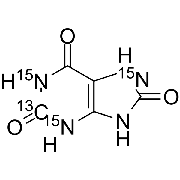 Uric Acid-13C, 15N3 Structure