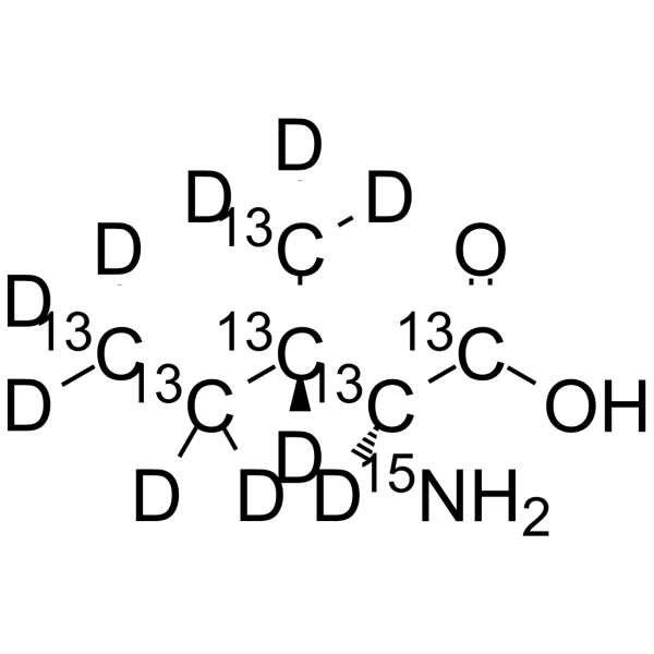 L-异亮氨酸 13C6,d10,15N结构式