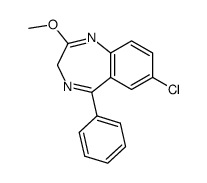 7-氯-2-甲氧基-5-苯基-3H-1,4-苯并二氮杂卓结构式