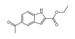 5-acetyl-1H-indole-2-carboxylic acid ethyl ester结构式