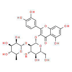 槲皮素-3-O-新橙皮苷结构式