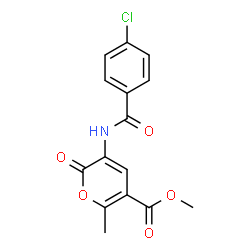 Methyl 3-[(4-chlorobenzoyl)amino]-6-methyl-2-oxo-2H-pyran-5-carboxylate Structure
