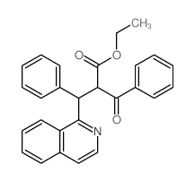ethyl 2-benzoyl-3-isoquinolin-1-yl-3-phenyl-propanoate结构式