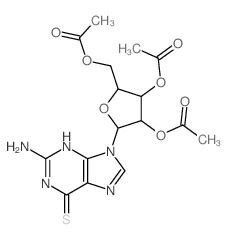 [3,4-diacetyloxy-5-(2-amino-6-sulfanylidene-3H-purin-9-yl)oxolan-2-yl]methyl acetate结构式