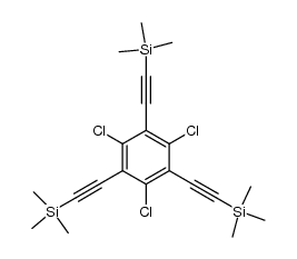 1,3,5-trichloro-2,4,6-tris[(trimethylsilyl)ethynyl]benzene Structure