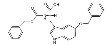 L-N-benzyloxycarbonyl-5-benzyloxytryptophan结构式