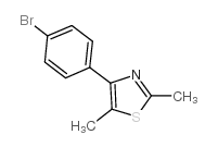 4-(4-BROMOPHENYL)-2,5-DIMETHYLTHIAZOLE结构式