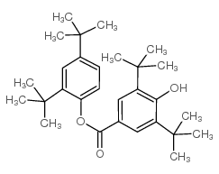 3,5-二叔丁基-4-羟基苯甲酸-2,4-二叔丁基苯酯结构式