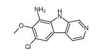 6-chloro-7-methoxy-9H-β-carbolin-8-ylamine结构式