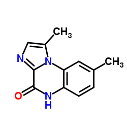 1,8-二甲基咪唑[1,2-a]喹喔啉-4(5H)-酮结构式