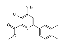 methyl 4-amino-3-chloro-6-(3,4-dimethylphenyl)pyridine-2-carboxylate Structure