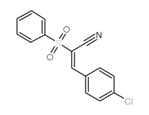 3-(4-氯苯基)-2-(苯磺酰基)丙烯腈结构式