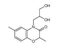 4-(2,3-dihydroxypropyl)-2,6-dimethyl-1,4-benzoxazin-3-one结构式