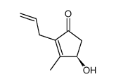 (R)-4-Hydroxy-3-methyl-2-(2-propenyl)-2-cyclopentene-1-one Structure