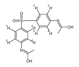 N-[4-(4-acetamido-2,3,5,6-tetradeuteriophenyl)sulfonyl-2,3,5,6-tetradeuteriophenyl]acetamide Structure