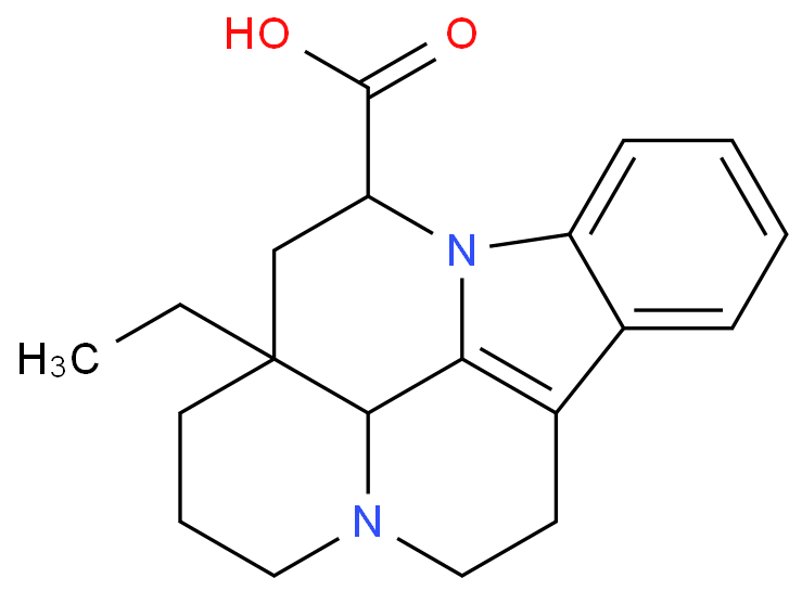 sodium (41S,13aS)-13a-ethyl-2,3,41,5,6,12,13,13a-octahydro- 1H-indolo[3,2,1-de]pyrido[3,2,1-ij][1,5]naphthyridine-12- carboxylate structure