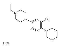 3-(3-chloro-4-cyclohexylphenyl)-N,N-diethylpropan-1-amine,hydrochloride Structure
