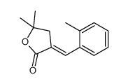 5,5-dimethyl-3-[(2-methylphenyl)methylidene]oxolan-2-one结构式