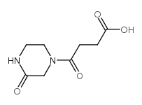 4-氧代-4-(3-氧代-1-哌嗪基)丁酸结构式