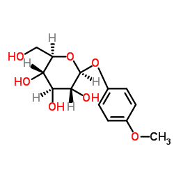4-甲氧基苯基Β-D-吡喃葡萄糖苷结构式