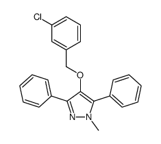 4-[(3-chlorophenyl)methoxy]-1-methyl-3,5-diphenylpyrazole结构式