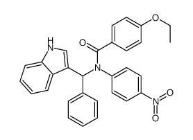 4-ethoxy-N-[1H-indol-3-yl(phenyl)methyl]-N-(4-nitrophenyl)benzamide Structure