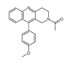 2-acetyl-10-(4-methoxy-phenyl)-1,2,3,4-tetrahydro-benzo[b][1,6]naphthyridine结构式