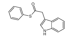 S-phenyl 2-(1H-indol-3-yl)ethanethioate Structure