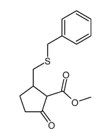 5-benzylthiomethyl-2-oxo-cyclopentanecarboxylic acid methyl ester结构式