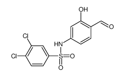 3,4-dichloro-N-(4-formyl-3-hydroxyphenyl)benzenesulfonamide结构式