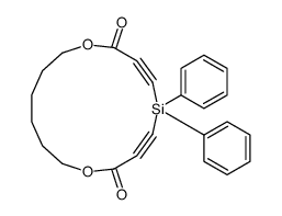 5,5-diphenyl-1,9-dioxa-5-silacyclopentadeca-3,6-diyne-2,8-dione结构式