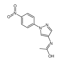 N-[1-(4-nitrophenyl)pyrazol-4-yl]acetamide结构式