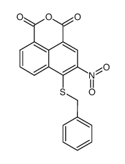 4-benzylmercapto-3-nitro-1,8-naphthalic anhydride Structure
