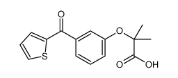 2-methyl-2-[3-(thiophene-2-carbonyl)phenoxy]propanoic acid结构式
