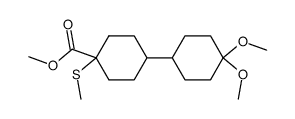 methyl 4',4'-dimethoxy-4-(methylthio)-[1,1'-bi(cyclohexane)]-4-carboxylate Structure