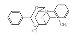 3-benzylsulfanyl-4-methoxy-9-phenyl-5,8,10-trioxabicyclo[4.4.0]decan-2-ol structure