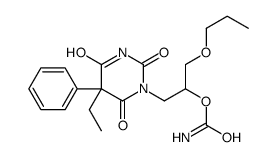 1-[2-(Aminocarbonyloxy)-3-propoxypropyl]-5-ethyl-5-phenyl-2,4,6(1H,3H,5H)-pyrimidinetrione structure