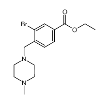 ethyl 3-bromo-4-(4-methylpiperazin-1-ylmethyl)benzoate Structure