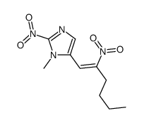 1-methyl-2-nitro-5-[(E)-2-nitrohex-1-enyl]imidazole结构式