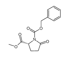 1-benzyl 2-methyl (R)-5-oxopyrrolidine-1,2-dicarboxylate结构式