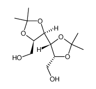 R,R-4,4'-bi-(2,2-dimethyl-5-hydroxymethyldioxolanyl)结构式
