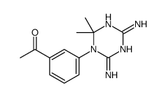 1-[3-[4,6-Diamino-1,2-dihydro-2,2-dimethyl-1,3,5-triazine-1-yl]phenyl]ethanone结构式