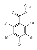 methyl 3,5-dibromo-2,4-dihydroxy-6-methylbenzoate structure