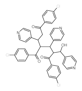 4-(4-chlorobenzoyl)-1,7-bis(4-chlorophenyl)-2-(hydroxy-pyridin-4-yl-methyl)-3,5-dipyridin-4-yl-heptane-1,7-dione Structure