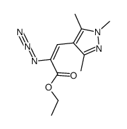 ethyl 2-azido-3-(1,3,5-trimethylpyrazol-4-yl)propenoate结构式