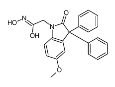 N-hydroxy-2-(5-methoxy-2-oxo-3,3-diphenylindol-1-yl)acetamide结构式