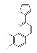 (E)-3-(3,4-dichlorophenyl)-1-thiophen-2-yl-prop-2-en-1-one结构式