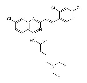 2-(2',4'-Dichlorostyryl)-4-(δ-diethylamino-α-methylbutylamino)-7-chloroquinazoline Structure